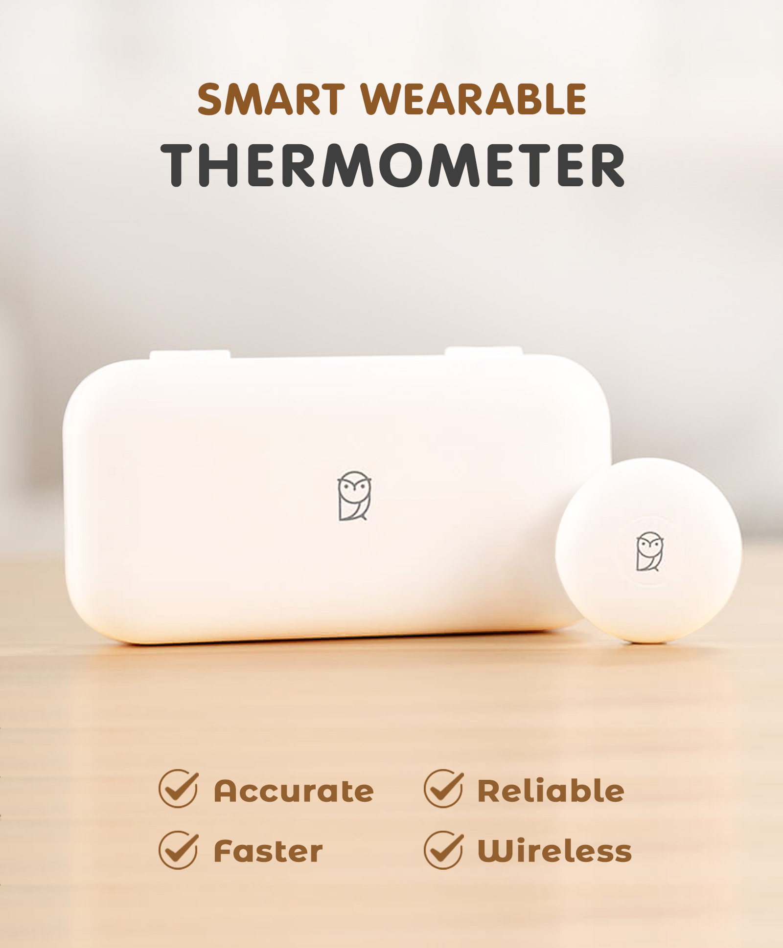 Wearable Child Thermometers : smart wireless thermometer