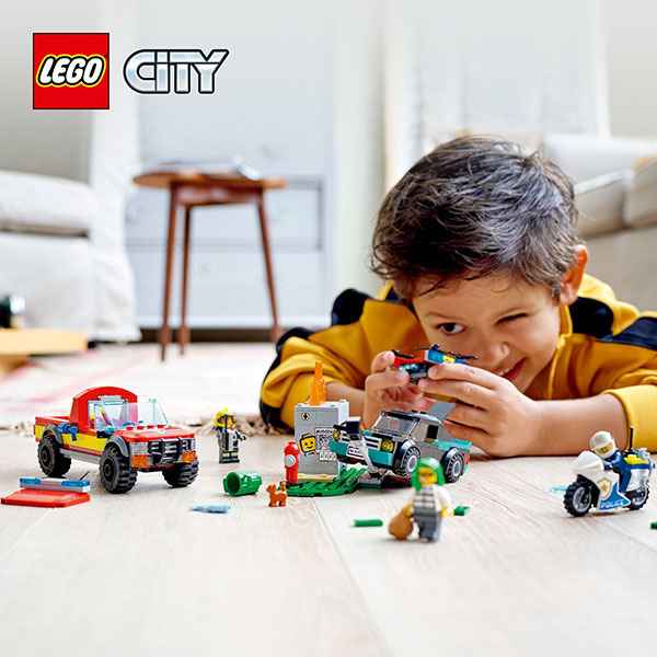 LEGO® City TV-themed fire and police playset