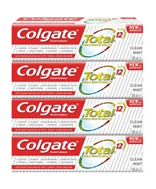 Colgate Total Clean Mint Toothpaste 12 Hour Protection Pack of 4 - 100mL each