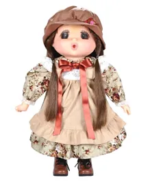 Lotus Gege Soft Bodied Original Brunette Girl Doll Brown - 38 cm