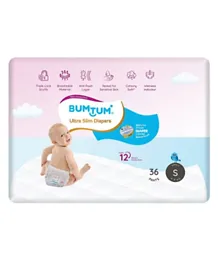 Bumtum Ultra Slim Baby Pant Style Diapers Size 2 - 36 Pieces