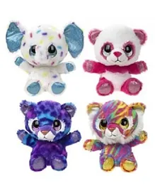 PMS Rainbow Wildlife With Teardrop Glitter Eyes 6 Inches Pack of 1- Assorted Colors and Design