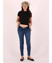 Oh9shop Striped Zola Slim Jeans - Blue