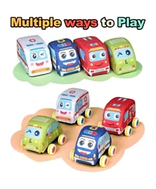 BAYBEE Soft Cars Friction Powered Toy Cars Assorted - 2 Pieces