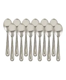 Raj Royal Dessert Spoon Set Silver - 12 Pieces