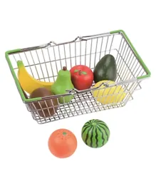 Lelin My Shopping Basket Pack of 8 Wooden Fruit Set - Multicolour
