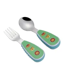 Brain Giggles Kids Cutlery Set with Case Animal