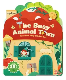 Mideer Animal Town Reusable Stickers - 38 Pieces