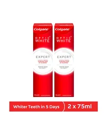 Colgate Optic White Expert White Whitening Toothpaste Pack of 2 - 75mL each