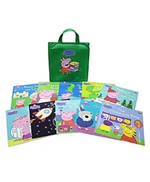 LADYBIRD Peppa Pig Paperback 10 Books Collection - Green Bag