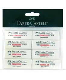 Faber Castell PVC Free Erasers Pack of 8 - White