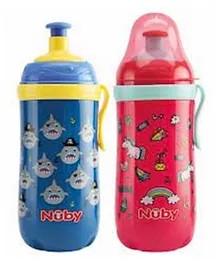 Nuby Free Flow Pop-Up  Sipper Pack of 1 Assorted - 360ml