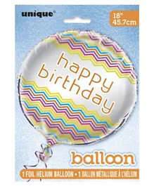 Unique Rainbow Chevron Foil Balloon - 18 Inches