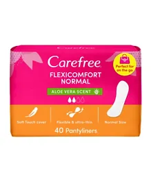 Carefree FlexiComfort Aloe Vera  Panty Liners - Pack of 40
