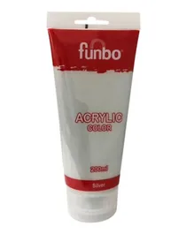 Funbo Acrylic Tube 142 Silver 200mL - Assorted