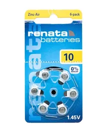Renata Battery R ZA 10 - Pack of 6