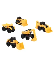 CAT Mini Machines 3 inches each Pack of 5 - Yellow