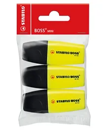 Stabilo Highlighter Boss Mini Pack of 3 - Yellow