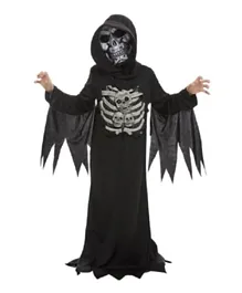 Smiffys Skeleton Reaper Costume - Grey & Black