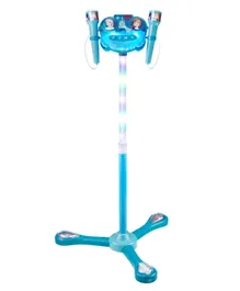 Disney Plush SMD's Disney Frozen Double Mic Stand With Flashing lights, Music and Aux Device Connection