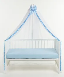 Monnet Baby Teddy Crib Canopy - Blue
