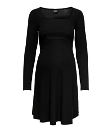 Only Maternity Square Neck Dress - Black