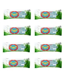 DC Comics Wonder Woman Extra Sensitive Wet Wipes Pack of 8 - 96 Wipes