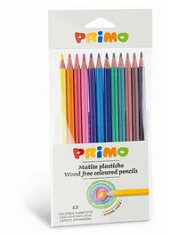 Primo Plastic Coloured Pencils - 12 Colors