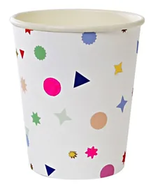 Meri Meri Toot Sweet Charms Party Cups Pack of 8 White - 260 ml
