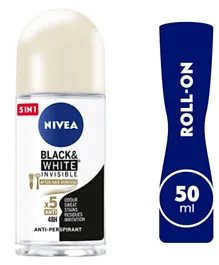 Nivea Black & White Invisible Silky Smooth Antiperspirant for Women Roll-on - 50ml
