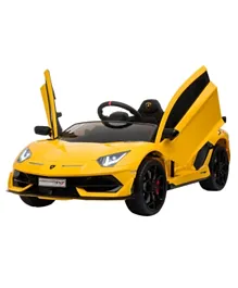 Lamborghini SVJ Licensed Battery Operated Ride On with Remote Control - Yellow