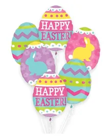 Party Centre Easter Egg Hunt Bouquet Foil Balloon - Pack of 5
