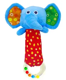 Little Angel-Baby Crib Soft Stuffed Pacifying Rattle Toy - Elephant