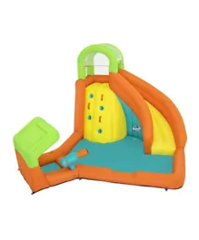 Bestway H2OGO Canopy Cove Mega Water Park for Kids, 5 Years+, 426x264x369cm, Curved Slide, Climbing Wall