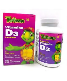 WEBBER NATURALS  Treehouse Vitamine D3  Dietary Supplement - 250 Chewable Tablets