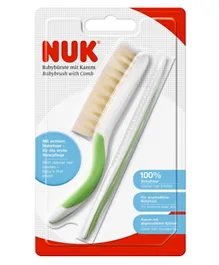 NUK Baby Hairbrush With Comb - Green