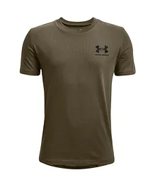 Under Armour UA Sportstyle Left Chest YXS T-Shirt - Olive