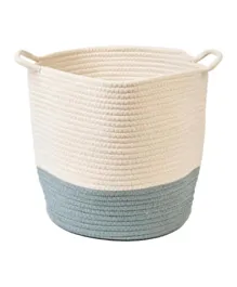 Homesmiths Cotton Rope Basket - White & Green