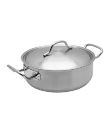 Chefset Casserole Low Cooking Pot With Lid & Double Handle - 22 cm