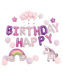 Brain Giggles Unicorn Theme Birthday Decoration Kit - 35 Pieces