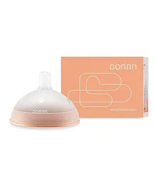 BORRN Silicone BPA Free Non Toxic Teat Variable Flow - Orange