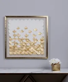 PAN Home Fishscales Wall Art - Gold & White
