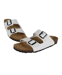 Biochic Double Strap Slip On  Sandals 012-377 1800PR - White