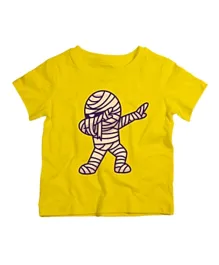 Twinkle Hands Cute Mummy Dabbing Halloween T-Shirt - Yellow