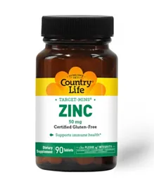 Country Life Zinc 50 mg Tablets - 90 Pieces