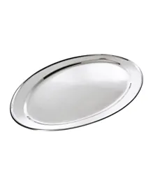 Raj Stainless Steel Oval Tray Silver - 60cm
