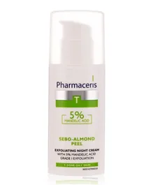 PHARMACERIS T Night Cream With 5% Mandelic Acid 1st Degree of Exfoliation - 50mL
