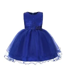 دي دانيلا فستان الأميرة المزين للحفلات - أزرق