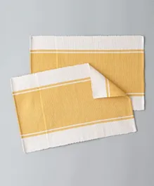 Dream Decor White & Yellow Place Mat - Pack of 2