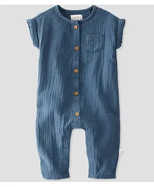 Carter's Organic Cotton Gauze Romper - Blue